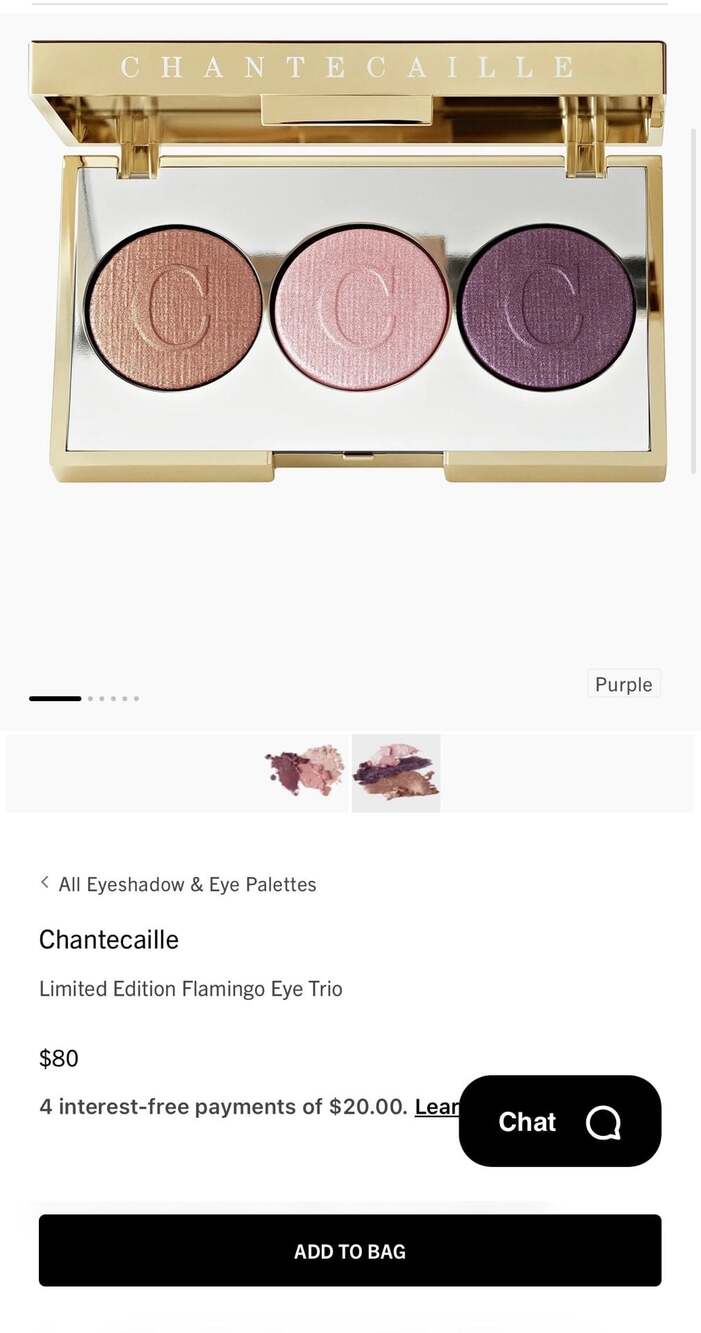 Chantecaille Dusk Eye Trio Flamingo Collection Eyeshadow Palette. Limited! - Picture 9 of 12